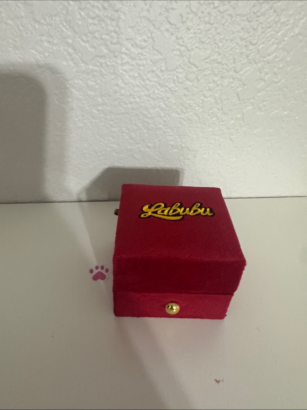 red velvet Pop Mart Labubu ring box